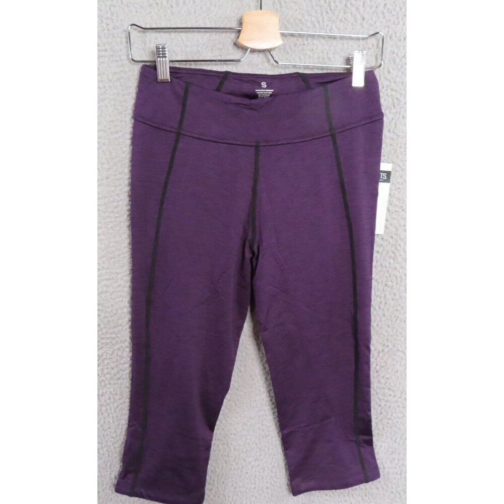 Kerrits Leggings Small Groundwork Capri Stretch Purple Equestrian Pull On NEW